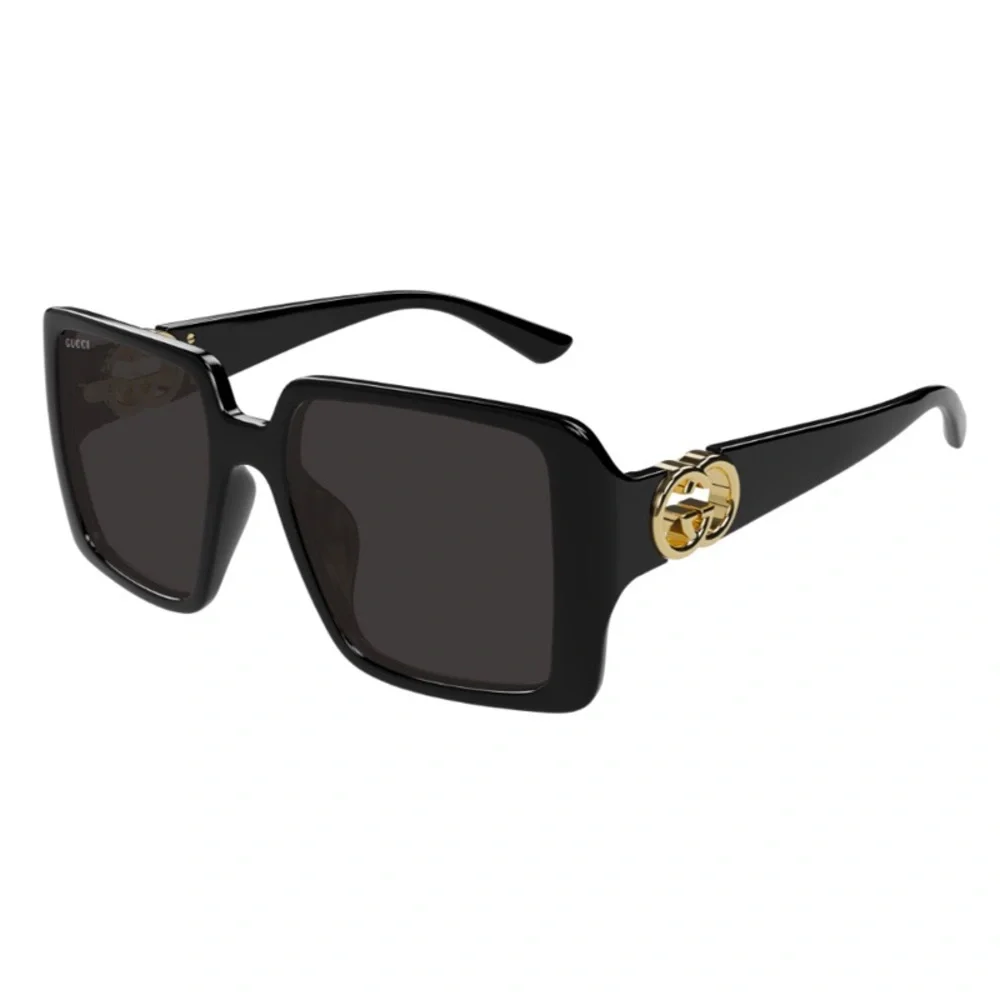 NEW GUCCI SQUARE SUNGLASSES GUCCI GG1692S 001 BLACK GREY EYEWEAR